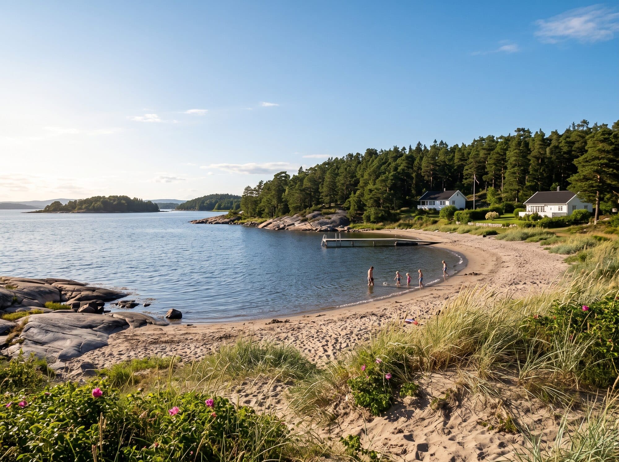 Badestrand i Larkollen